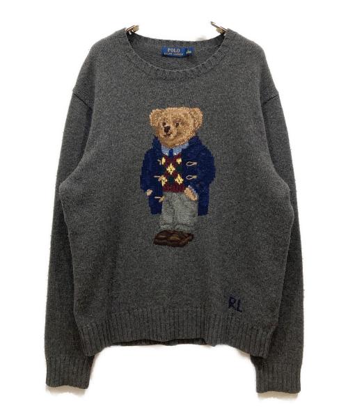 POLO RALPH LAUREN（ポロ・ラルフローレン）POLO RALPH LAUREN (ポロ・ラルフローレン) ポロベアニット グレー サイズ:SIZE Lの古着・服飾アイテム