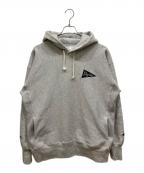 Champion REVERSE WEAVE×Pilgrim Surf+Supplyチャンピオン リバース ウィーブ×ピルグリム サーフサプライ）の古着「プルオーバーパーカー」｜グレー