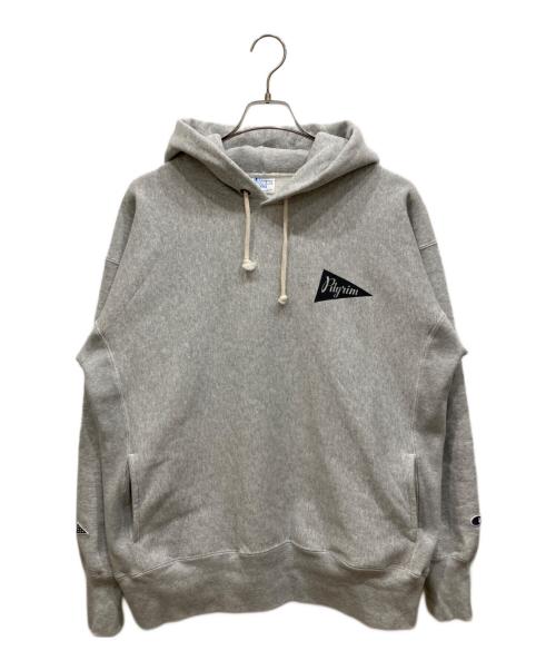 Champion REVERSE WEAVE（チャンピオン リバース ウィーブ）Champion REVERSE WEAVE (チャンピオン リバース ウィーブ) PILGRIM SURF+SUPPLY (ピルグリム サーフサプライ) プルオーバーパーカー グレー サイズ:SIZE Lの古着・服飾アイテム