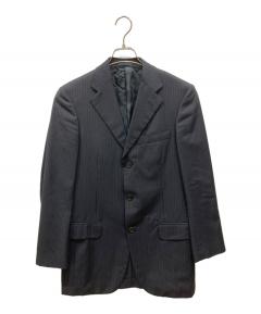 【美品】ISAIA イザイア ビジネスジャケット テーラードジャケット 黒 中古・古着通販】ISAIA (イザイア) テーラードジャケット ネイビー
