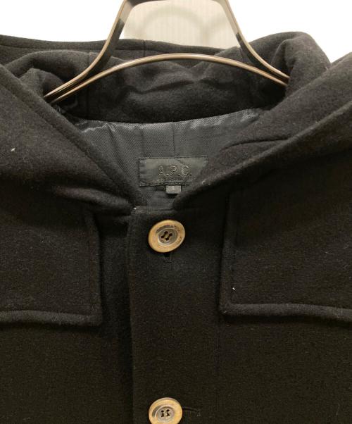 A.P.C.（アーペーセー）A.P.C. (アーペーセー) ウールフーデッドコート ブラック サイズ:Sの古着・服飾アイテム