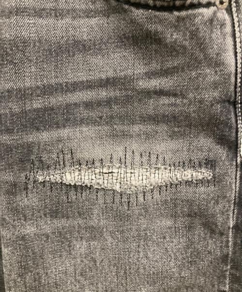 HUF（ハフ）HUF (ハフ) ダメージリペア加工デニムパンツ ブラック サイズ:32の古着・服飾アイテム