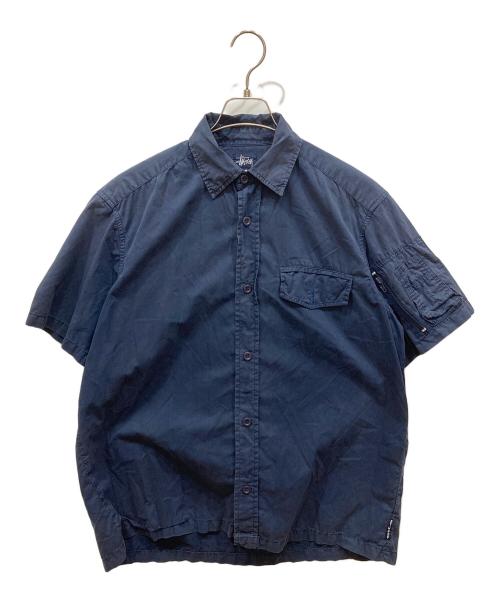 stussy（ステューシー）stussy (ステューシー) オールド半袖シャツ ネイビー サイズ:SIZE Mの古着・服飾アイテム