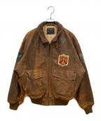 AVIREXアヴィレックス）の古着「G-1 レザーフライトジャケット」｜ブラウン