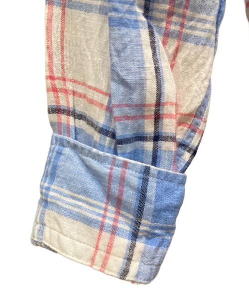 POLO RALPH LAUREN（ポロ・ラルフローレン）POLO RALPH LAUREN (ポロ・ラルフローレン) Plaid Linen Shirtdress ブルー サイズ:SIZE 0の古着・服飾アイテム