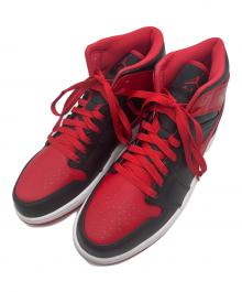 NIKE（ナイキ）の古着「ミッドカットスニーカー　Air Jordan 1 Mid」｜レッド×ブラック mid Bred