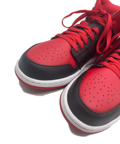 NIKE（ナイキ）NIKE (ナイキ) ミッドカットスニーカー　Air Jordan 1 Mid レッド×ブラック mid Bred サイズ:SIZE 27.5cmの古着・服飾アイテム