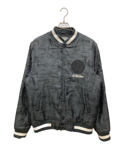 stussy（ステューシー）stussy (ステューシー) ワールドツアースタジャン グレー サイズ:SIZE Mの古着・服飾アイテム