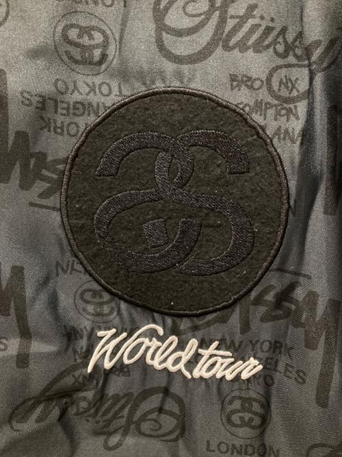 stussy（ステューシー）stussy (ステューシー) ワールドツアースタジャン グレー サイズ:SIZE Mの古着・服飾アイテム