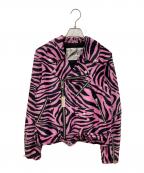 SEXY DYNAMITE LONDONセクシーダイナマイトロンドン）の古着「ライダースジャケット」｜ピンク×ブラック