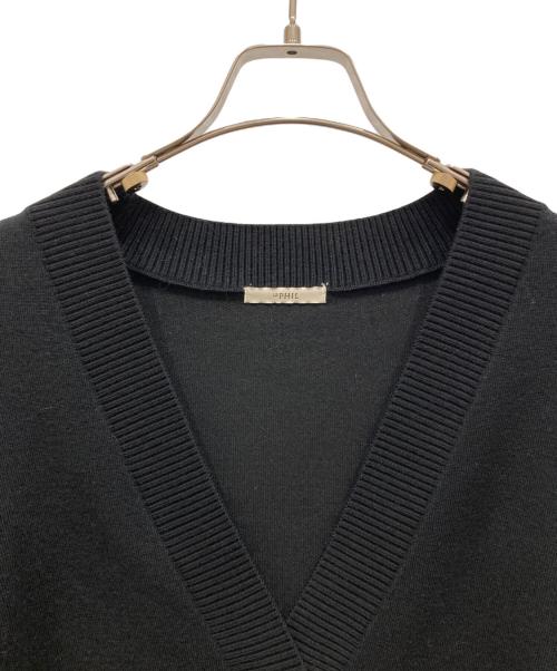 LE PHIL（ル フィル）LE PHIL (ル フィル) ルフィルタック＆ドレープニット ブラック サイズ:freeの古着・服飾アイテム