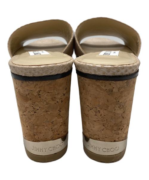 JIMMY CHOO（ジミーチュウ）JIMMY CHOO (ジミーチュウ) ウェッジソールサンダル ベージュ サイズ:SIZE 39の古着・服飾アイテム