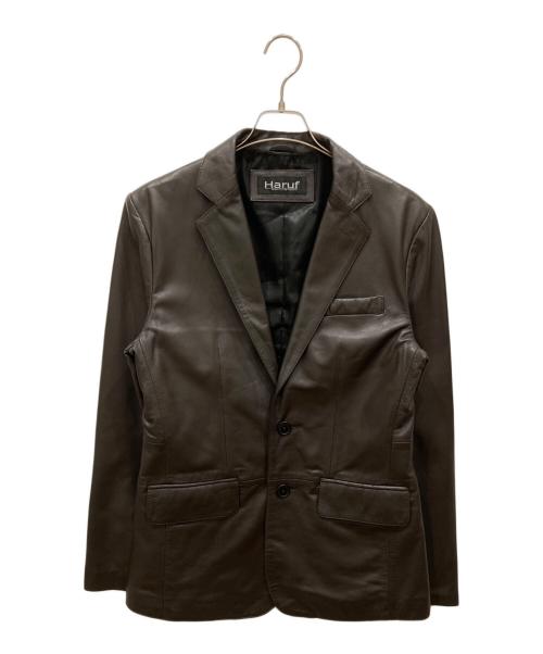 Haruf（ハルフ）Haruf (ハルフ) ラムレザーテーラードジャケット ブラウン サイズ:SIZE Mの古着・服飾アイテム