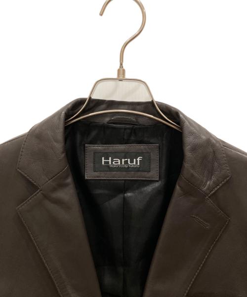 Haruf（ハルフ）Haruf (ハルフ) ラムレザーテーラードジャケット ブラウン サイズ:SIZE Mの古着・服飾アイテム