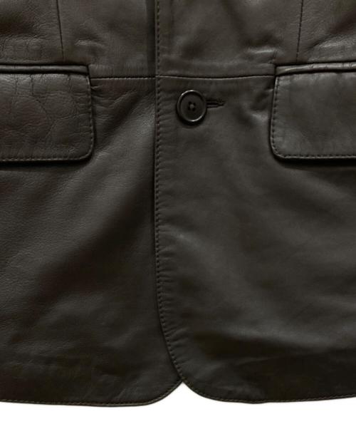 Haruf（ハルフ）Haruf (ハルフ) ラムレザーテーラードジャケット ブラウン サイズ:SIZE Mの古着・服飾アイテム