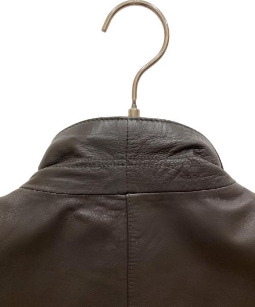 Haruf（ハルフ）Haruf (ハルフ) ラムレザーテーラードジャケット ブラウン サイズ:SIZE Mの古着・服飾アイテム