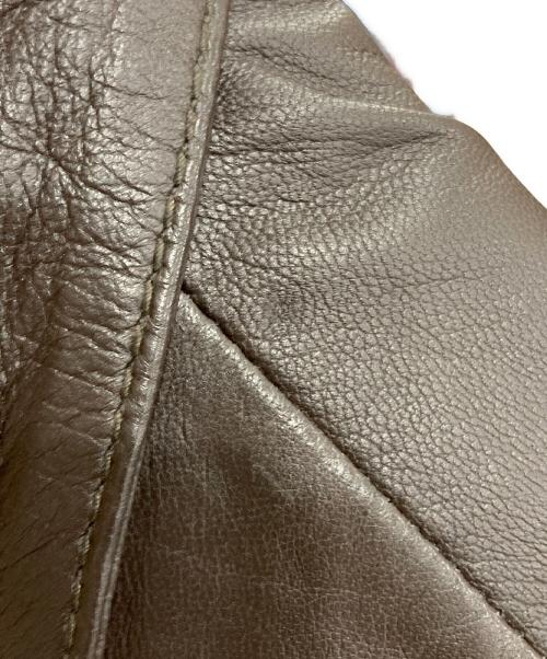 Haruf（ハルフ）Haruf (ハルフ) ラムレザーテーラードジャケット ブラウン サイズ:SIZE Mの古着・服飾アイテム