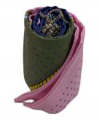 HERMESエルメス）の古着「シルクスカーフ　ツイリー」｜ブルー×ピンク