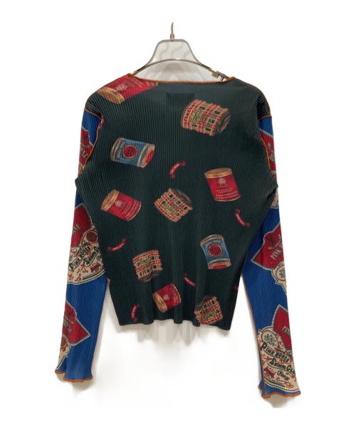 todo kotohayokozawa（トゥードゥー コトハヨコザワ）todo kotohayokozawa (トゥードゥー コトハヨコザワ) 切替プリーツカットソー ブラック×ブラウン サイズ:SIZE 3の古着・服飾アイテム