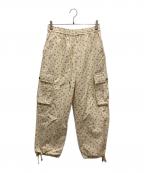PINK HOUSEピンクハウス）の古着「総柄カーゴパンツ」｜ベージュ