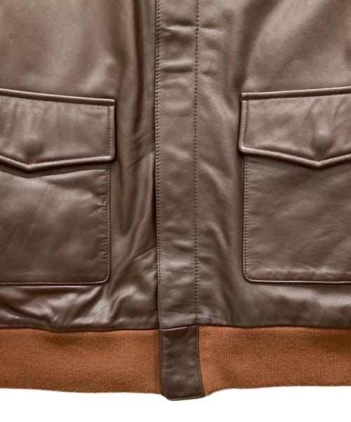 HOUSTON（ヒューストン）HOUSTON (ヒューストン) ホースハイドA-2レザージャケット ブラウン サイズ:SIZE 42Rの古着・服飾アイテム