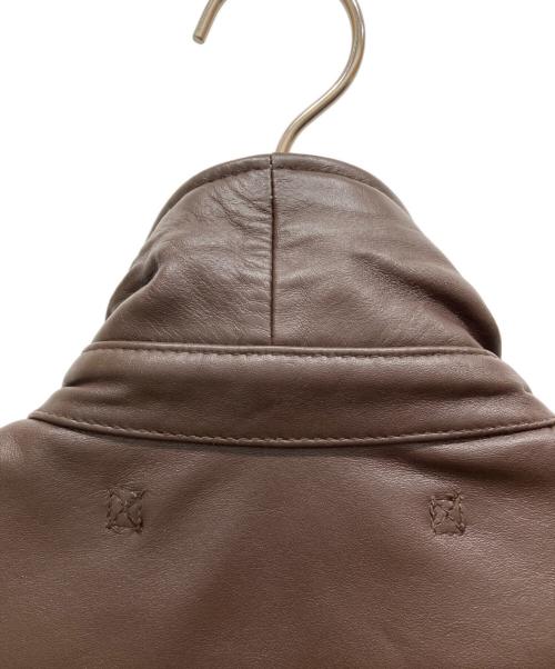 HOUSTON（ヒューストン）HOUSTON (ヒューストン) ホースハイドA-2レザージャケット ブラウン サイズ:SIZE 42Rの古着・服飾アイテム