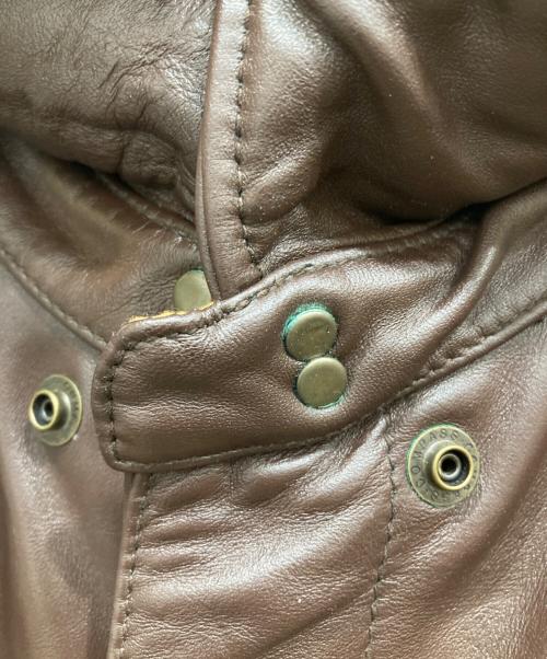 HOUSTON（ヒューストン）HOUSTON (ヒューストン) ホースハイドA-2レザージャケット ブラウン サイズ:SIZE 42Rの古着・服飾アイテム