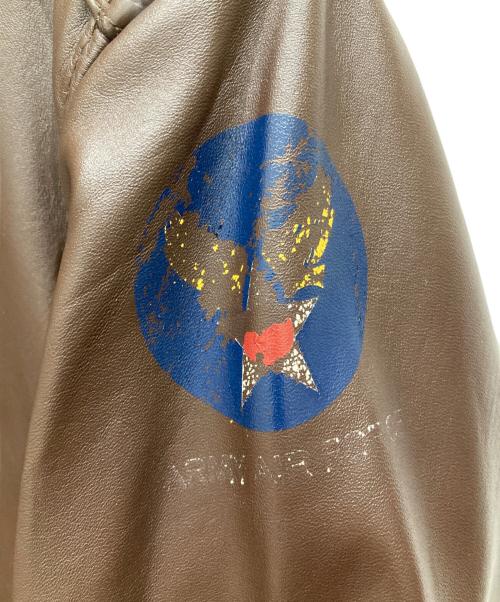 HOUSTON（ヒューストン）HOUSTON (ヒューストン) ホースハイドA-2レザージャケット ブラウン サイズ:SIZE 42Rの古着・服飾アイテム