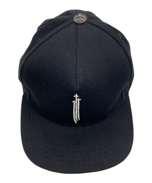 CHROME HEARTS（クロムハーツ）CHROME HEARTS (クロムハーツ) RS 3 クロス キャップ ブラックの古着・服飾アイテム