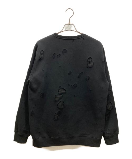 GIVENCHY（ジバンシィ）GIVENCHY (ジバンシィ) Destroyed Crewneck Sweatshirts ブラック サイズ:SIZE Mの古着・服飾アイテム