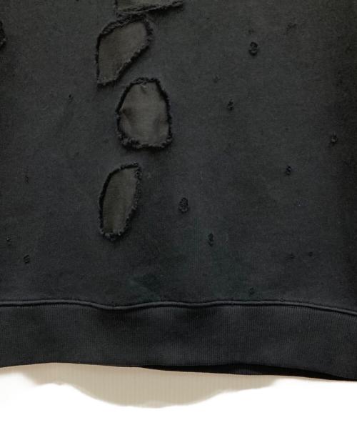 GIVENCHY（ジバンシィ）GIVENCHY (ジバンシィ) Destroyed Crewneck Sweatshirts ブラック サイズ:SIZE Mの古着・服飾アイテム