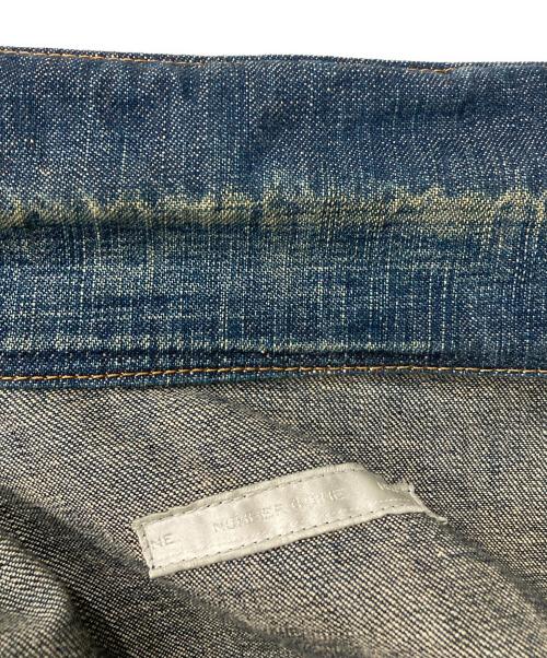 NUMBER (N)INE（ナンバーナイン）NUMBER (N)INE (ナンバーナイン) ダメージ加工ジップデニムジャケット インディゴ サイズ:SIZE 2の古着・服飾アイテム