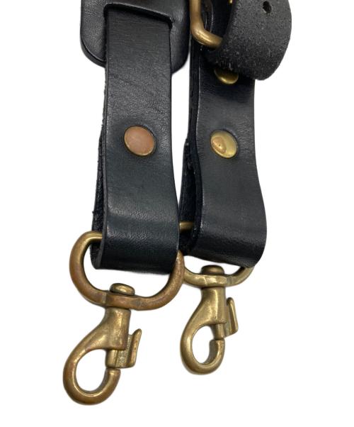 LUCK JOHN（ラッキージョン）LUCK JOHN (ラッキージョン) ラグシュリンクレザーバッグ ブラック×ピンクの古着・服飾アイテム