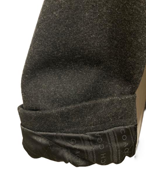 COACH（コーチ）COACH (コーチ) ウール混Pコート ブラック サイズ:SIZE XLの古着・服飾アイテム