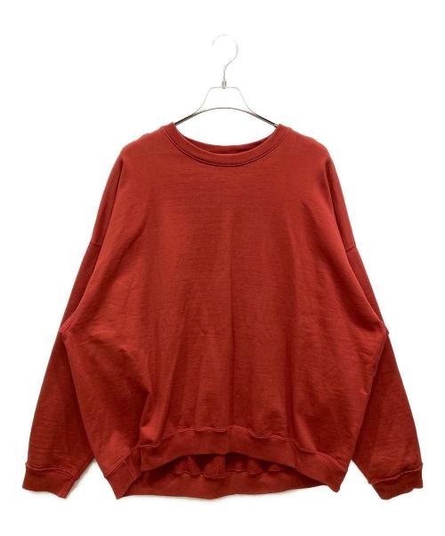 MARKWARE（マーカウェア）MARKWARE (マーカウェア) クルーネックスウェット　HUGE SWEAT ORGANIC COTTON HEAVY FLEECE レッド サイズ:SIZE 2の古着・服飾アイテム