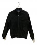 BEAMS PLUSビームスプラス）の古着「スウェード ハリントン ジャケット」｜ブラック