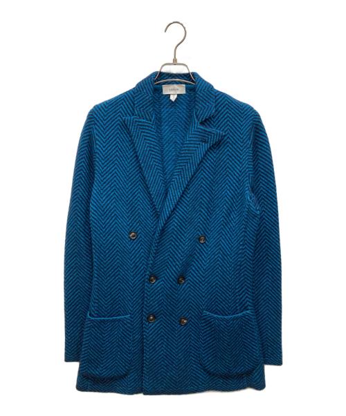 LARDINI（ラルディーニ）LARDINI (ラルディーニ) ウールミラノリブニットジャケット ブルー サイズ:SIZE Mの古着・服飾アイテム