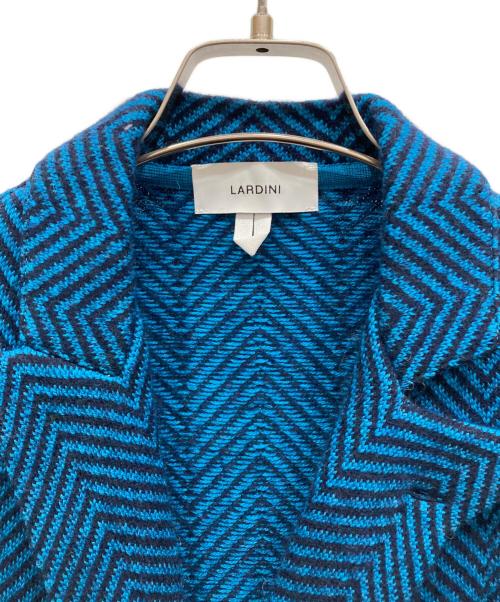LARDINI（ラルディーニ）LARDINI (ラルディーニ) ウールミラノリブニットジャケット ブルー サイズ:SIZE Mの古着・服飾アイテム