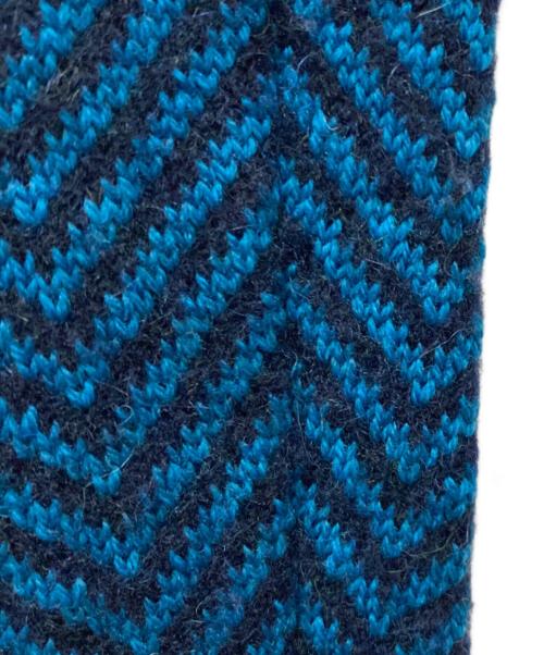 LARDINI（ラルディーニ）LARDINI (ラルディーニ) ウールミラノリブニットジャケット ブルー サイズ:SIZE Mの古着・服飾アイテム