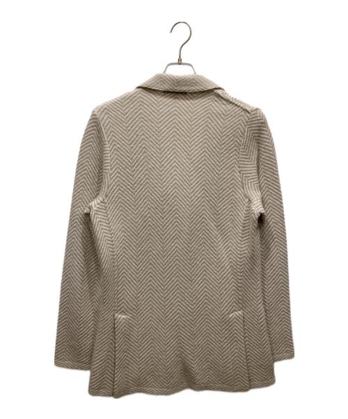 LARDINI（ラルディーニ）LARDINI (ラルディーニ) ウールクロスニットジャケット ベージュ サイズ:Sの古着・服飾アイテム