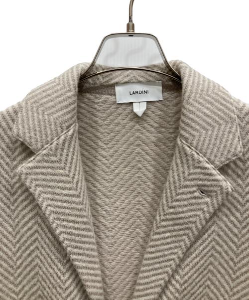 LARDINI（ラルディーニ）LARDINI (ラルディーニ) ウールクロスニットジャケット ベージュ サイズ:Sの古着・服飾アイテム