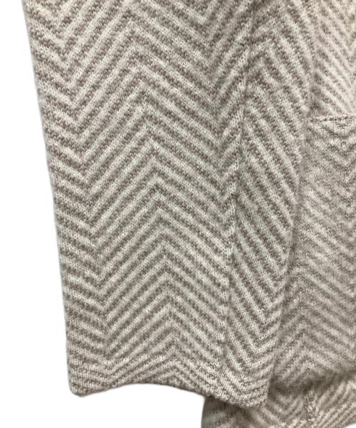 LARDINI（ラルディーニ）LARDINI (ラルディーニ) ウールクロスニットジャケット ベージュ サイズ:Sの古着・服飾アイテム