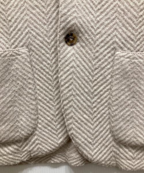LARDINI（ラルディーニ）LARDINI (ラルディーニ) ウールクロスニットジャケット ベージュ サイズ:Sの古着・服飾アイテム