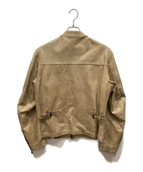 BELSTAFF（ベルスタッフ）BELSTAFF (ベルスタッフ) シングルレザージャケット ベージュ サイズ:SIZE Sの古着・服飾アイテム