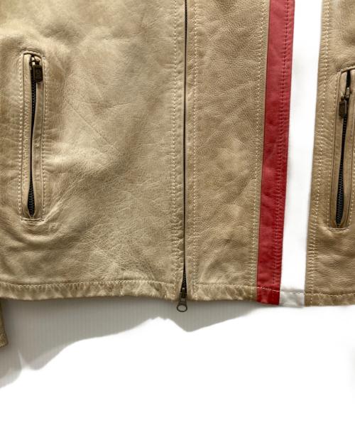 BELSTAFF（ベルスタッフ）BELSTAFF (ベルスタッフ) シングルレザージャケット ベージュ サイズ:SIZE Sの古着・服飾アイテム