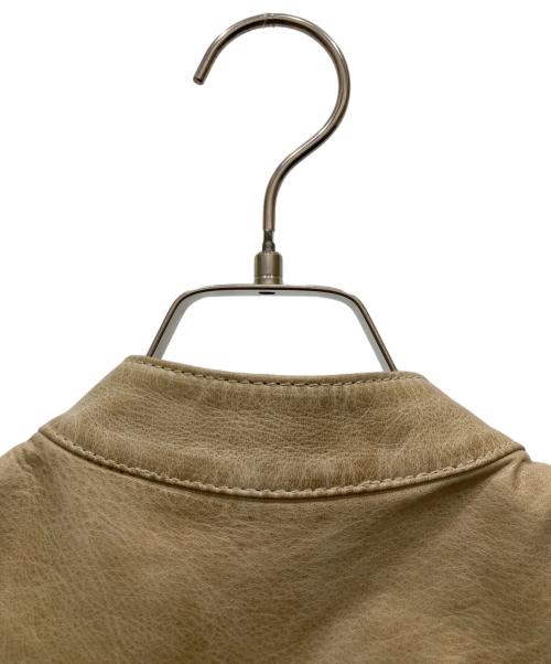 BELSTAFF（ベルスタッフ）BELSTAFF (ベルスタッフ) シングルレザージャケット ベージュ サイズ:SIZE Sの古着・服飾アイテム