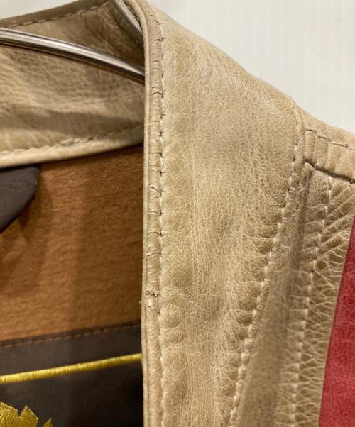 BELSTAFF（ベルスタッフ）BELSTAFF (ベルスタッフ) シングルレザージャケット ベージュ サイズ:SIZE Sの古着・服飾アイテム