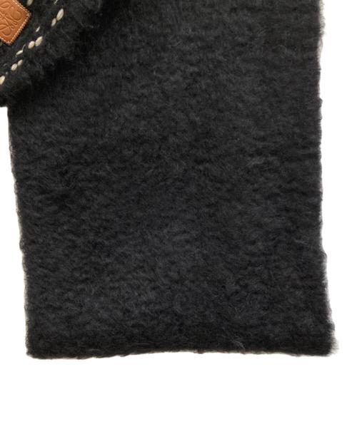 LOEWE（ロエベ）LOEWE (ロエベ) モヘア混アナグラムマフラー ブラックの古着・服飾アイテム