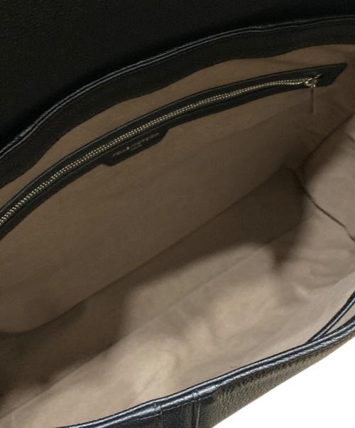 PELLE MORBIDA Hawser（ペッレモルビダホーサー）PELLE MORBIDA Hawser (ペッレモルビダホーサー) フラップトートバッグ ブラックの古着・服飾アイテム