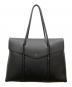 PELLE MORBIDA Hawser（ペッレモルビダホーサー）の古着「フラップトートバッグ」｜ブラック
